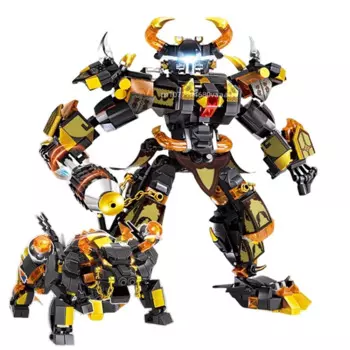Кирпичи из м/ф «Король славы» 2-в-1, «воин-трансформер», «Mecha Zhao Yun», игрушки «сделай сам» для маленьких мальчиков, Детский развивающий конструктор, подарок