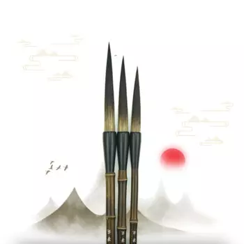 Кисти для рисования медвежьими и жесткими волосами, изящные китайские художественные принадлежности для рисования чернилами ручка-кисть для каллиграфии, Caligrafia