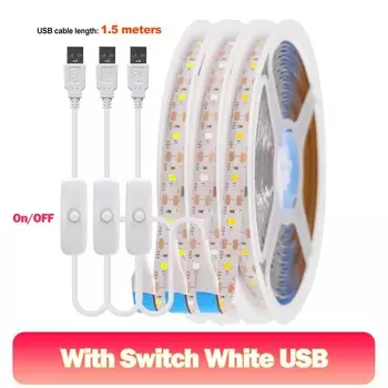 KISUFU светодиодная лента USB 2835 60 светодиодов белая тёплая синяя 5В