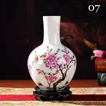 Китайская керамическая ваза FOCUSDECOR белая