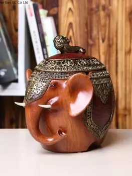 Китайская личность, украшения в виде слона, Модная креативная большая пепельница с крышкой, практичные предметы домашнего обихода