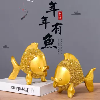 Китайские креативные животные из смолы, украшения для нового года дома, гостиной, входного стола