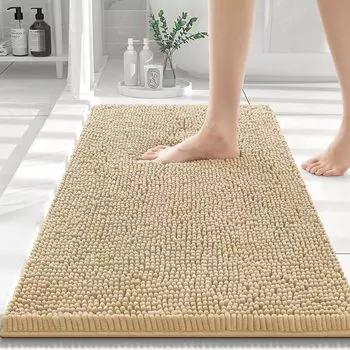 Kitinjoy Синие хлопковые коврики для ванной