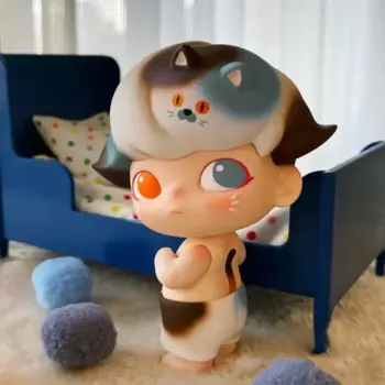 Kitty Dimoo 13 см фигурка кота дополнительного размера на голове димо дизайнерская игрушка художественная коллекция оценки Мяу