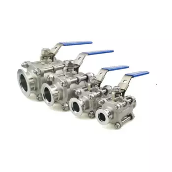KF16 KF25 KF40 KF50 SUS304 Шаровой кран высокой вакуума из нержавеющей стали KF Быстрая установка Фланец Ручной шаровой кран из трех частей