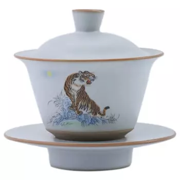 Классическая садовая большая чайная чаша Ruyao санкai Gaiwan с крышкой, Большая керамическая чашка для чая в стиле ретро
