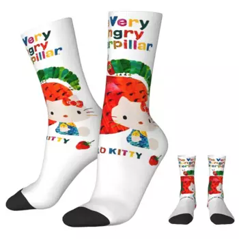 Классные носки для скейтборда с клубничным принтом Hello Kitty милые носки из полиэстера средней длины унисекс