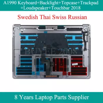 Клавиатура 15,4 дюйма A1990 для Macbook Pro A1990, клавиатура с сенсорной панелью и сенсорной панелью