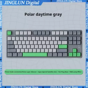 Клавиатура AJAZZ AK873 Механическая Беспроводная игровая, 87 клавиш, Bluetooth, подсветка RGB, клавиши PBT, для геймеров, ноутбуков и ПК