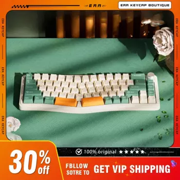 Клавиатура AJAZZ AKS068pro механическая, Беспроводная игровая клавиатура с тремя режимами, Bluetooth, RGB, Hot Swap, с прокладкой, подарок для ПК