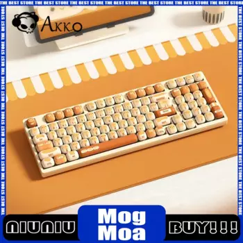 Клавиатура Akko Mog Moa, колпачок для клавиш, 138 клавиш, персонализированные колпачки для клавиш с сублимационным рисунком, механическая клавиатура, милые аксессуары для ПК, колпачки для клавиш