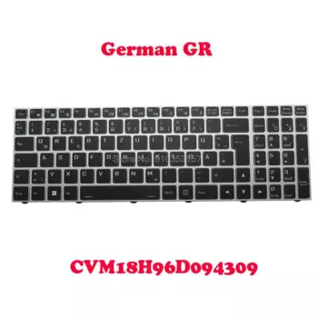 Клавиатура без подсветки для CLEVO N15Z3 PB70 PB71 PB50 PB51 CVM18H96D094309 6-80-N1510-07A-1 cvm18h96tq946-80-n1510-25a-1 серебристая
