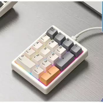 Клавиатура ChiShang MagicForce MF17 с цифрами, механическая мини-клавиатура типа c, белая, цвет черный, проводная, для ПК, ноутбука, офиса, финансов, кассира