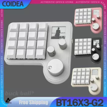 Клавиатура Coidea BT16X3-G2 с цифрами, 3 режима, 2,4 ГГц, Bluetooth, беспроводная клавиатура, RGB подсветка, горячая замена, игровая техника, мини-клавиатура в подарок