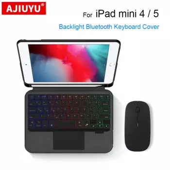 Клавиатура для iPad Mini 4-го 5-го поколения 7,9 дюйма Mini 4 5 mini4 mini5 Защитная сенсорная Bluetooth-клавиатура с держателем для карандашей