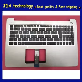 Клавиатура для ноутбука ASUS K501U K501UB K501UQ K501UW K501 A501U A501L A501LB V505L, серебристая