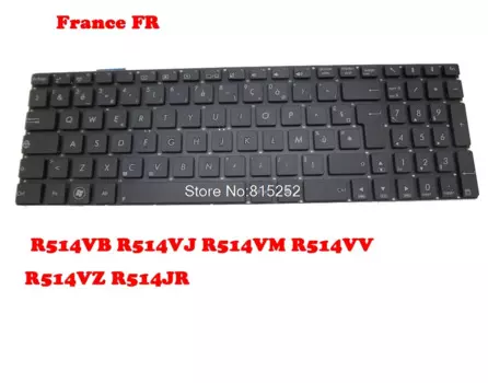 Клавиатура для ноутбука ASUS R514VB, R514VJ, R514VM, R514VV, R514VZ, R514JR, США, Канада, Франция, Бельгия, BE