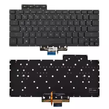 Клавиатура для ноутбука ASUS ROG Studio Pro 14 PX401IV, черная/серебристая с подсветкой, США