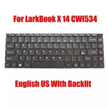Клавиатура для ноутбука Chuwi для LarkBook X 14 CWI534 XK-HS333 MB30019003, английская, английская, черная, с подсветкой, Новинка