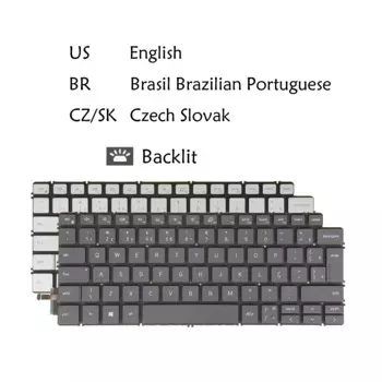 Клавиатура для ноутбука Dell Vostro 3400, 3401, 3405, 5300, 5301, 5390, 5391, 5401, 5402, 5490, 5590, США, чешский, словацкий, бразильский