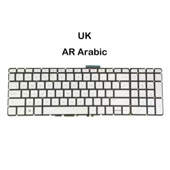 Клавиатура для ноутбука HP 15-as 15-as000 15-as100 15t-as000 15t-as100 15-aq 15-aq000 15-aq100 15-ar 15-ar000, английская, Арабская