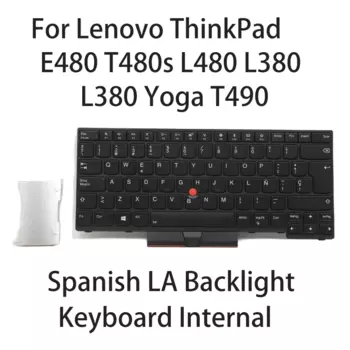 Клавиатура для ноутбука Lenovo ThinkPad E480 T480s L480 L380 L380 Yoga T490 с испанской подсветкой 01290 01YP370 01YP450 01YP530