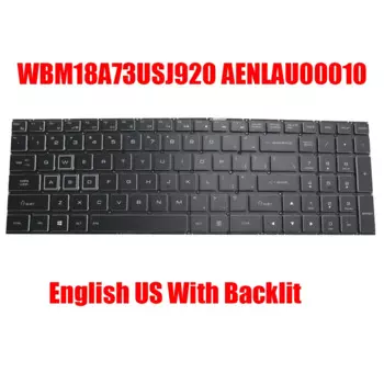 Клавиатура для ноутбука Quanta NLA NLAB NLAS WBM18A73USJ920 AENLAU00010, английская, английская, черная, с подсветкой, Новинка