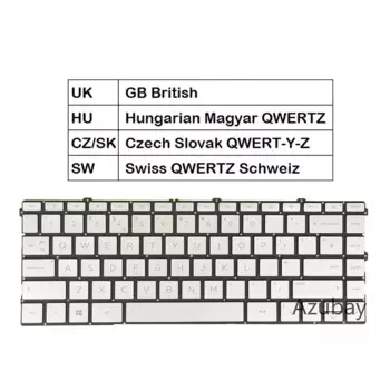 Клавиатура для ноутбука с подсветкой для HP Pavilion x360 14-dy 14-dy1000 14m-dy0000 14m-dy1000 UK Hungarian Swiss CH QWERTZ Czech Slovak