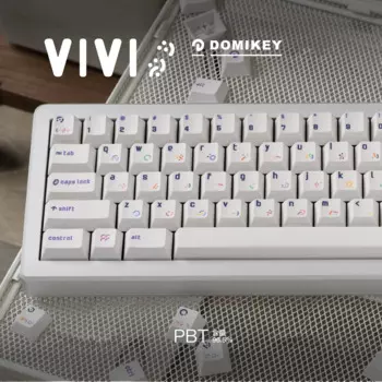 Клавиатура DOMIKEY VIVI, колпачки клавиш PBT, термосублимация, механическая клавиатура под заказ, колпачки клавиш 61/64/84/87/98/104