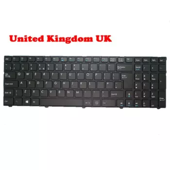 Клавиатура E7416 MD99312 MD99371 для ноутбука Medion AKOYA MD99460 MD99554 MD99585 MD99640 MD99585, черная с рамкой, Франция/Германия/Великобритания