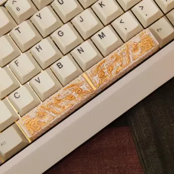 Клавиатура ECHOME Gluttonous Theme SpaceBar 6,25u Resin Artisan Keyboard Cap, оригинальная пользовательская клавиатура китайской культуры для механической клавиатуры