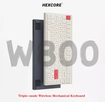 Клавиатура HEXCORE W800, Bluetooth 5,3, RGB, 3 режима, горячая замена, беспроводная механическая клавиатура с подсветкой, Gateron, красный, коричневый переключатель