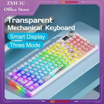 Клавиатура игровая Беспроводная механическая, трехрежимная, Rgb