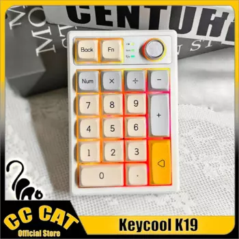Клавиатура Keycool K19, 3 режима, 19 клавиш, 2,4 ГГц, Bluetooth, беспроводная клавиатура PBT, аксессуары для клавиатуры, компьютерные подарки