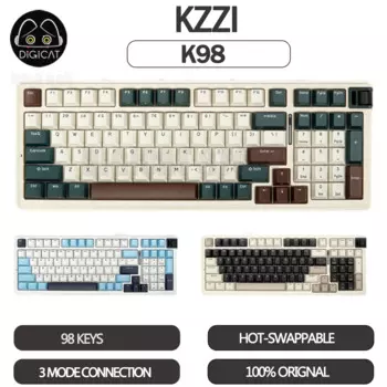 Клавиатура KZZI K98 игровая Механическая беспроводная, 3 режима, USB/2,4G/Bluetooth