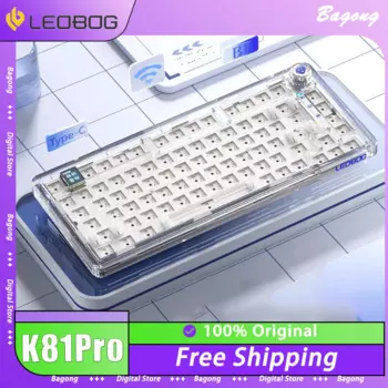 Клавиатура LEOBOG K81Pro, Беспроводная игровая, многофункциональная, с ЖК-экраном