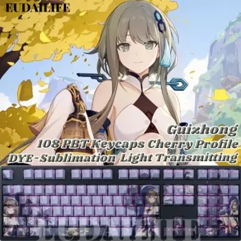 Клавиатура Механическая Guizhong 108 Key PBT Keycap Genshin