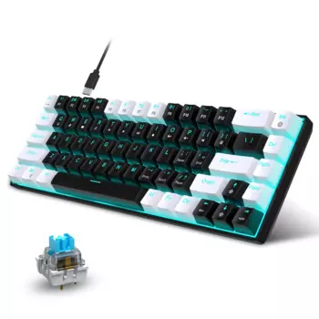 Клавиатура Механическая Проводная с RGB-подсветкой, 68 клавиш