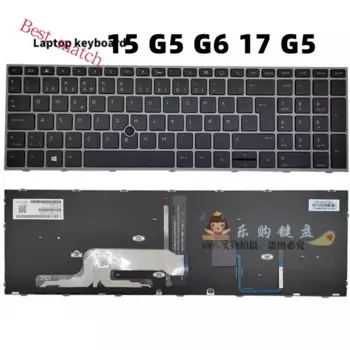 Клавиатура ноутбука с подсветкой в США для HP ZBook 15 G5 G6 17 G5, мобильная рабочая станция, английская подсветка