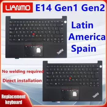 Клавиатура ноутбука в латинском языке подходит для Lenovo ThinkPad E14 Gen1 E14 Gen2 Gen3 Gen4 C-клавиатура с подсветкой