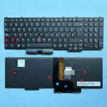 Клавиатура P50 испанская для Lenovo Thinkpad P50 P51 P70 P71 с подсветкой SN20M15446 9A16412 01HW200