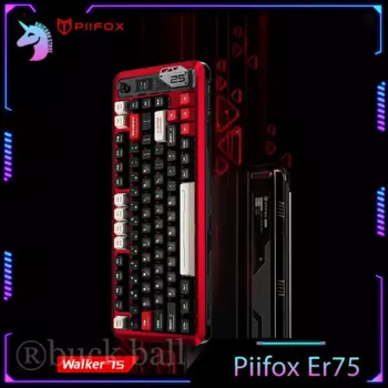 Клавиатура PIIFOX ER75 Механическая с магнитным переключателем, беспроводные клавиатуры с алюминиевыми клавишами, 82 клавиши, 3 режима, популярная замена, Fps Valorant, для ПК, геймеров