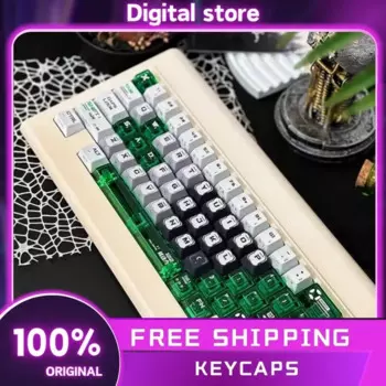 Клавиатура ядерная Power с прозрачной крышкой, игровой колпачок для клавиатуры ПК + PBT с пользовательским дизайном вишневого профиля для механической клавиатуры