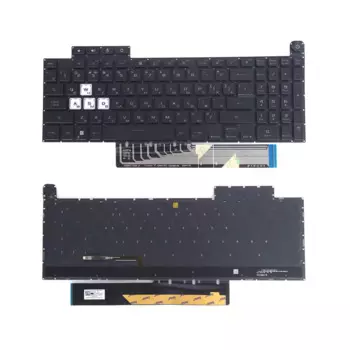 Клавиатура RU Lapop для ASUS FA507 F15 A15 F17 A17 FX507Z FA507R FX517Z FX707Z FA707R черная с подсветкой