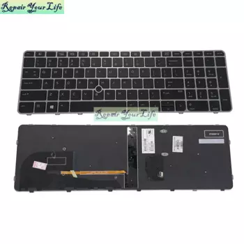 Клавиатура с американской подсветкой для ноутбука hp ZBook 15u g3 15u-g4, английская клавиатура с подсветкой 822578-001 836623 821157 821159