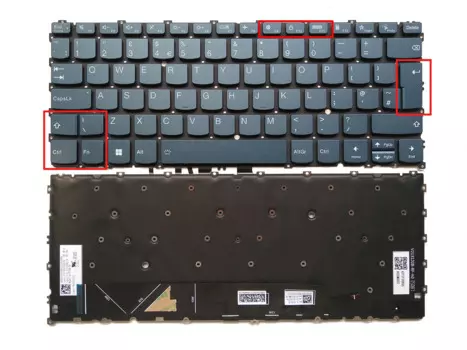 Клавиатура с английской подсветкой для ноутбука Lenovo Yoga 6 13ALC7 82UD PT3SB-UK Blue 13,3 дюйма SN21G94799 V213120DK PT3SB-UK PK133SJ3C11