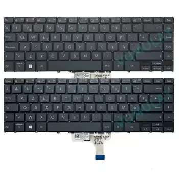 Клавиатура с испанской/AZERTY подсветкой для ASUS ZenBook UX363 UX363E UX363EA UX363C UX363CA UX363J UX363JA UX371EA,UX371E,UX371,UX371JA 0KNB0-4613FR 0KNB0-4619SP