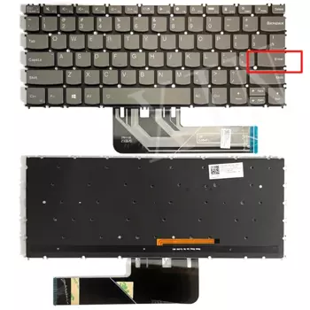 Клавиатура с подсветкой для Lenovo ThinkBook 13X ITG Yoga 13sACN Pro13sITL 2021 PR2UB, серая клавиатура