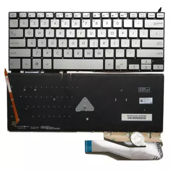 Клавиатура с подсветкой для ноутбука ASUS Q405U Q405UA, серебристая