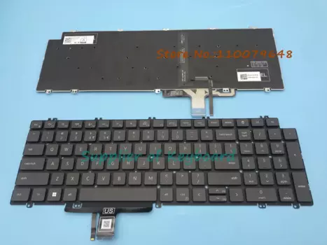 Клавиатура с подсветкой для ноутбука DELL Latitude 5520 5521 5530 5531 3560 Precision 3561 3570 3571 с английской/русской раскладкой